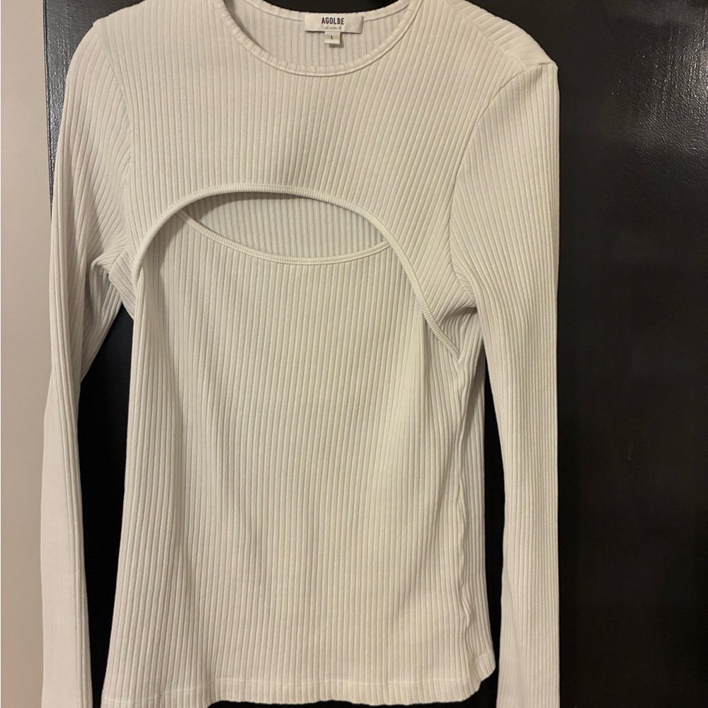 Agolde Ribbed White Top - Picture 2 of 7